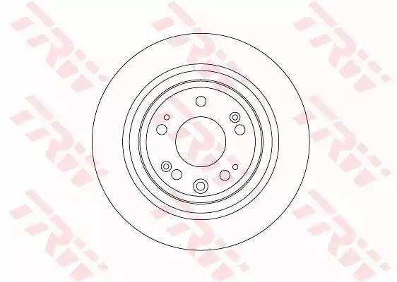 Диск тормозной HONDA Accord (08-12) задний (1шт.) TRW DF6678 TRW