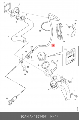 Трубопровод 1861467 SCANIA