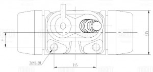 Цилиндр торм. для а/м Hyundai Accent (99-)/Getz (02-) задний d17.5мм (CF 084201) CF084201 TRIALLI