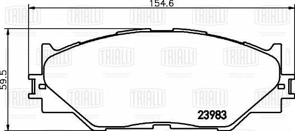 Колодки торм. Lexus IS (05-) диск. перед. (PF 4359) PF 4359 TRIALLI