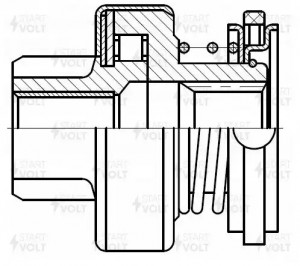 Привод стартера (бендикс) для а/м Toyota Corolla E110 (95-)/Avensis (97-) 1.6i ( VCS1906 START VOLT