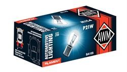 Лампа подсветки P21W 12V 21W "AWM" (White)  10шт 410300006 AWM