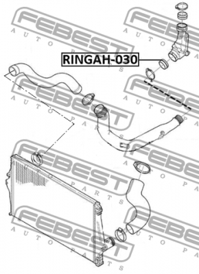 Кольцо уплотнительное воздушного патрубка VOLVO S60 2001-2009 RINGAH-030 RINGAH-030 FEBEST