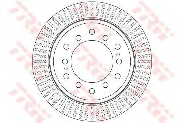 Диск тормозной задний TOYOTA LAND CRUISER PRADO 150, LEXUS GX460 DF6342 DF6342 TRW