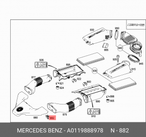 MERCEDES BENZ W164 M-KLASSE (ML) (2005-2011) A 011 988 89 78 MERCEDES BENZ