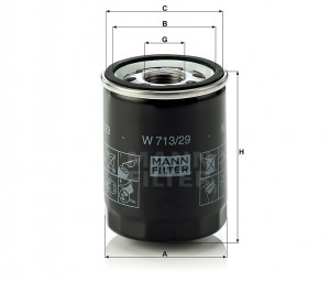Фильтр масляный LAND ROVER Range Rover Sport MANN W713/29 MANN FILTER