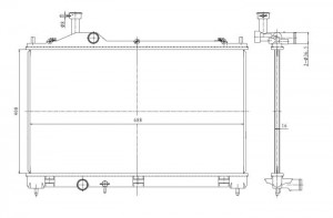 Радиатор двигателя (Al) MITSUBISHI Outlander 2.0 13- 550025 550025 NRF