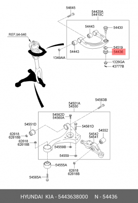Пыльник на шаровую 5443638000 HYUNDAI KIA