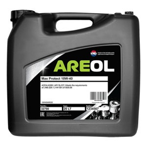 AREOL Max Protect 10W40 (20L) масло моторн.!полусинтACEA A3/B4,API SL/CF,MB 229. 10W40AR032 AREOL