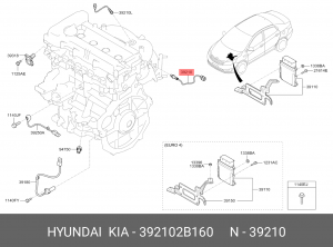 Датчик кислорода HYUNDAI Solaris (10-) OE 392102B160 HYUNDAI KIA