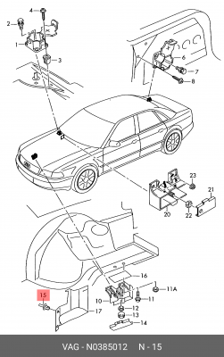 ЗАКЛЕПКА РАЗЖИМНАЯSPREIZNIET N0385012 N 038 501 2 VAG