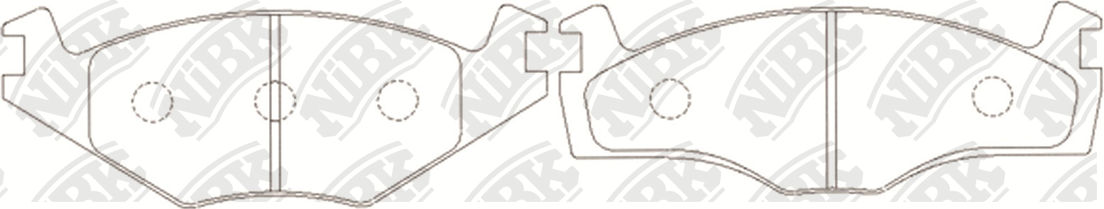 Колодки тормозные VW Golf 2 (1.6),Golf 3 (1.4/1.6/1.9 D) передние (4шт.) NIBK PN2121 NIBK
