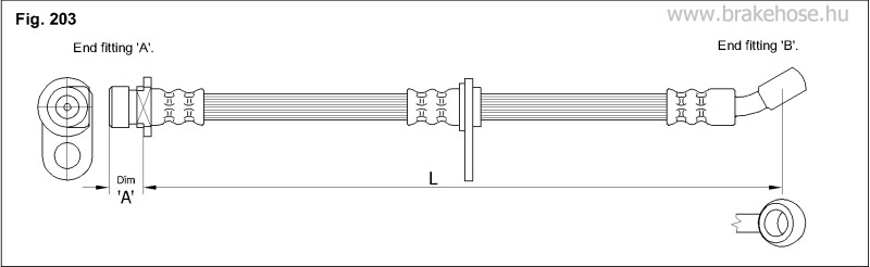 Шланг тормозной задний FT0496 FT0496 K K