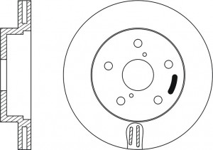 Диск тормозной SUBARU Forester (97-02) передний (1шт.) (мин.2шт.) NIBK RN1010 NIBK