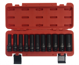 Набор головок торцевых 1/2" 12-ти гранных 10-24мм ударных глубоких 11 предметов  JTC-J411P JTC TOOLS