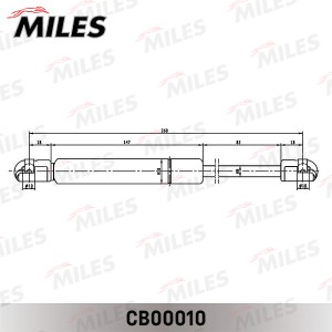 Упор газовый крышки багажника NISSAN PRIMERA 02-08 CB00010 CB00010 MILES