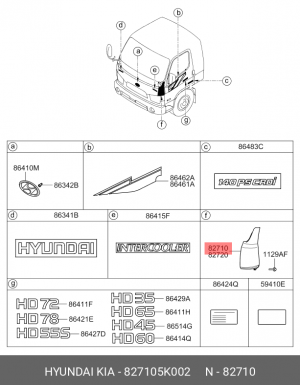 Панель HYUNDAI HD65,78 Евро-3 угловая левая OE 827105K002 HYUNDAI KIA