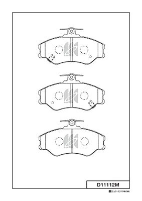 Колодки тормозные дисковые Hyundai H100 94- D11112M D11112M MK KASHIYAMA