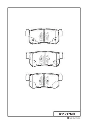 Колодки тормозные диск. с антискрипн.пласт. D11217MH D11217MH MK KASHIYAMA