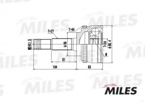 ШРУС наружный NISSAN PRIMERA 2.0 02- (GSP 841049) GA20320 GA20320 MILES