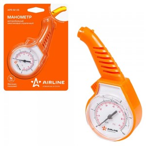 Манометр шинный механический 5атм. пластик AIRLINE APR-M-05 AIRLINE