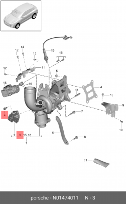 винт с цилиндрической головкой! M6x16\ Audi N 014 740 11 VAG