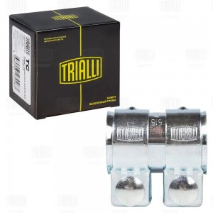 Хомут глушителя трубчатый с муфтой D45 мм L80 мм оцинк. сталь TC 45 Z TC45Z TRIALLI