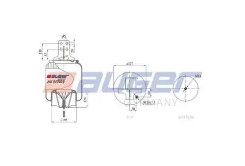 пневмоподушка подвески! IVECO EuroTech/EuroStar/Stralis AU347023KP01 AUGER