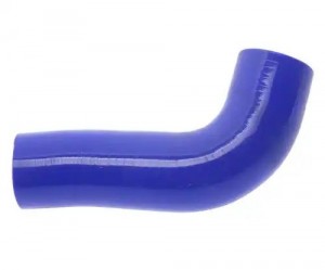 Патрубок ГАЗ-3302 дв.ЗМЗ-406 радиатора подводящий верхний (d=38) синий силикон M 13016027 MEGA POWER