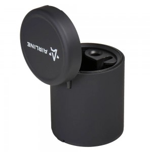 Пепельница авто "AIRLINE" (в подстаканник с автомат. подсветкой, черная) ADAC004 AIRLINE