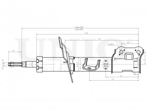 Амортизатор газовый передней подвески левый SAB-10248 UNIO