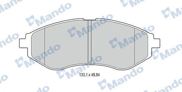 Колодки тормозные CHEVROLET Aveo передние (4шт.) MANDO MBF015186 MANDO