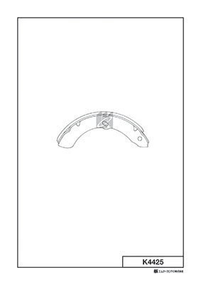 K4425 колодки тормозные барабанные!\ Isuzu K4425 MK KASHIYAMA