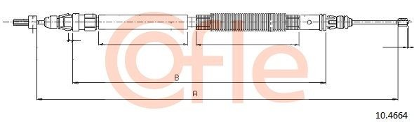 трос ручника задний правый! L=959/770\ Citroen C4 Picasso 05> 92104664 COFLE