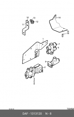 Болт M8X55 1313120 DAF