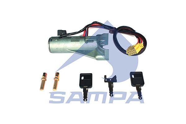 замок зажигания! в сборе, с ключом\ DAF, RVI, Volvo 077.067 SAMPA