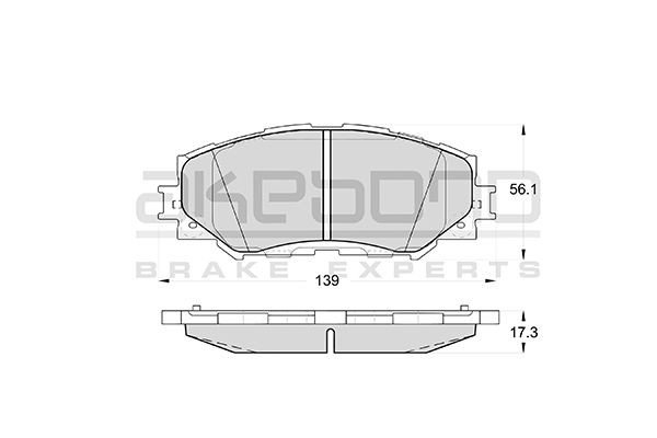 Колодки тормозные дисковые ПОДХОДЯТ ДЛЯ TOYOTA AURIS 1.4-1.6 07-/COROLLA 1.4 07- AN-742K AKEBONO