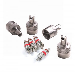 Ремкомплект для вентилей 4 золотника, 4 металл.колп. с ключом в кейсе ATRS007 ATRS007 AIRLINE