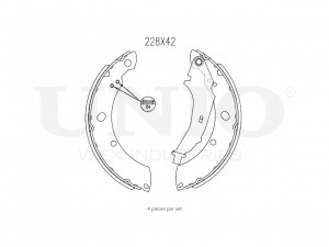 Колодки тормозные бараб. задние BRP-10063 UNIO
