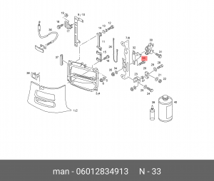 Винт с 6-гранной головкой M6X20-8.8-MAN183-B1 06012834913 MAN