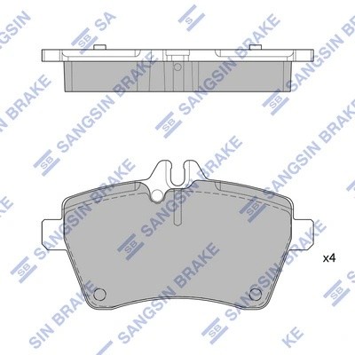 Колодки тормозные дисковые MB A-class W169 1.5-1.8CDi 04 SP1749 SP1749 SANGSIN