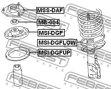Подшипник опоры амортизатора MITSUBISHI LANCER (CS) MB-004 MB-004 FEBEST