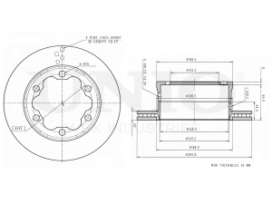 Диск тормозной задний BRD-20123 UNIO
