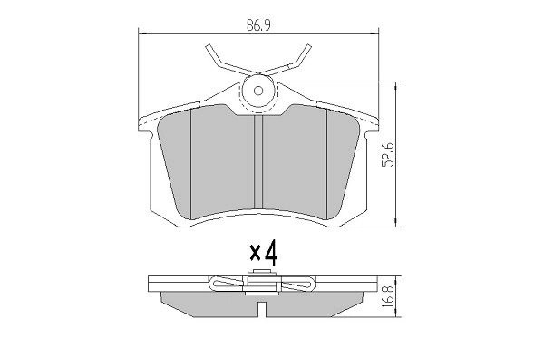 колодки дисковые задние!\ VW Golf/Passat 1.6-2.8/1.9TDi 88-99 FBP0575 FREMAX