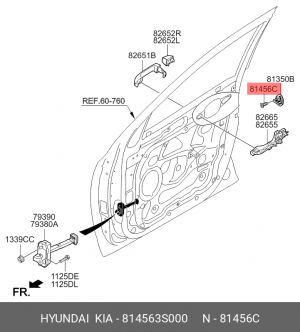 ВИНТ М6 814563S000 81456-3S000 814563S000 HYUNDAI KIA