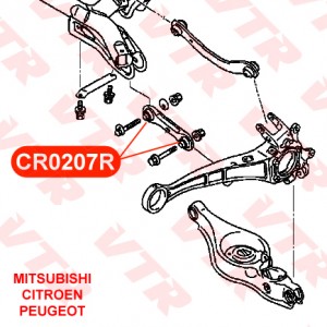CR0207RP ПОЛИУРЕТАНОВЫЙ САЙЛЕНТБЛОК НИЖНЕГО РЫЧАГА ЗАДНЕЙ ПОДВЕСКИ CR0207RP VTR