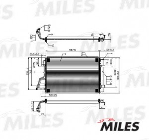 Радиатор кондиционера (паяный) HYUNDAI ELANTRA 1.6/2.0 06-) ACCB009 ACCB009 MILES