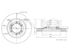 Диск тормозной передний BRD-20147 UNIO