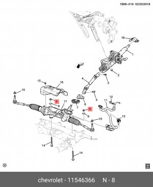 Гайка OPEL Astra OE 11546366 GENERAL MOTORS