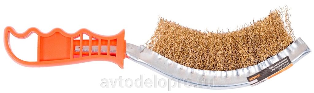 Щетка по металлу "АвтоDело" (изогнутая пластиковая ручка) 44012 AVTO DELO